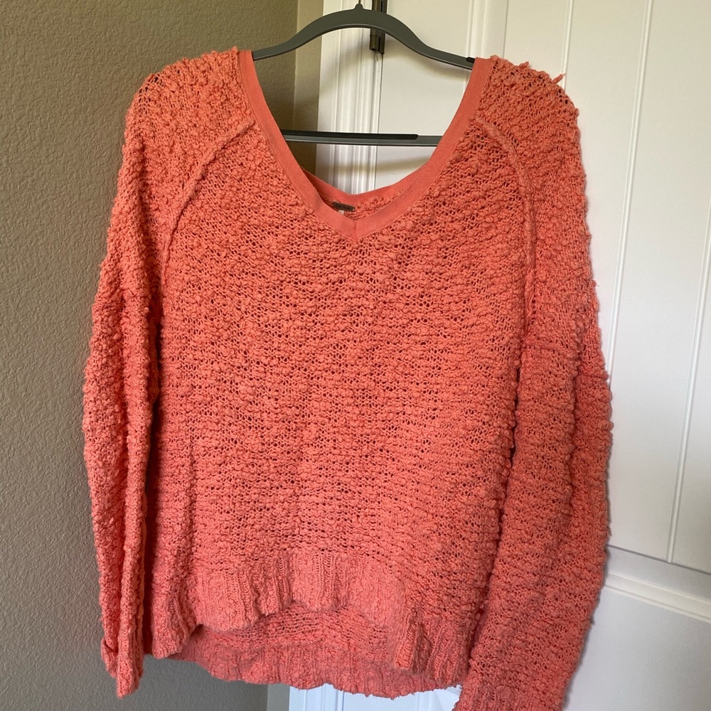 Salmon Free People Sweater